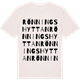 Vintage White t-shirt med Rönningshyttan ordlek t-shirt