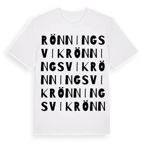 Rönningsvik ordlek t-shirt – ekologisk bomull t-shirt från Pinshirt