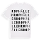 White t-shirt med Rophällen ordlek t-shirt