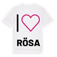 Jag älskar Rösa t-shirt stort tryck