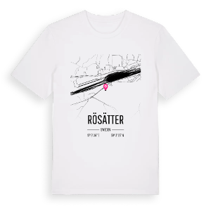 Rösätter karta t-shirt – ekologisk bomull t-shirt från Pinshirt