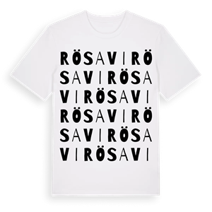Rösavi ordlek t-shirt – ekologisk bomull t-shirt från Pinshirt