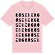 Pink Cotton t-shirt med Röseberg ordlek t-shirt