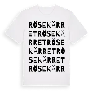 Rösekärret ordlek t-shirt – ekologisk bomull t-shirt från Pinshirt