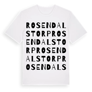 Rosendalstorp ordlek t-shirt – ekologisk bomull t-shirt från Pinshirt