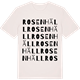 Vintage White t-shirt med Rosenhäll ordlek t-shirt