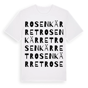 Rosenkärret ordlek t-shirt – ekologisk bomull t-shirt från Pinshirt