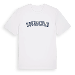 Rosenlund college t-shirt – ekologisk bomull t-shirt från Pinshirt