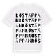 White t-shirt med Röstäppan ordlek t-shirt