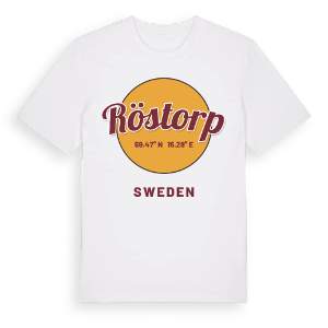 Röstorp cirkel t-shirt – ekologisk bomull t-shirt från Pinshirt