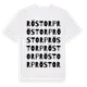White t-shirt med Röstorp ordlek t-shirt