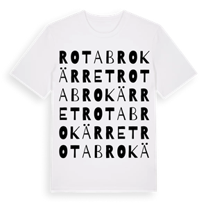 Rotabrokärret ordlek t-shirt – ekologisk bomull t-shirt från Pinshirt