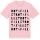 Pink Cotton t-shirt med Rotafallet ordlek t-shirt
