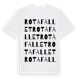 White t-shirt med Rotafallet ordlek t-shirt