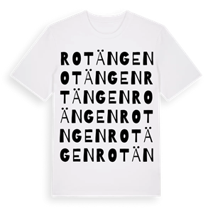 Rotängen ordlek t-shirt – ekologisk bomull t-shirt från Pinshirt