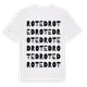 White t-shirt med Roted ordlek t-shirt