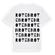 White t-shirt med Roten ordlek t-shirt