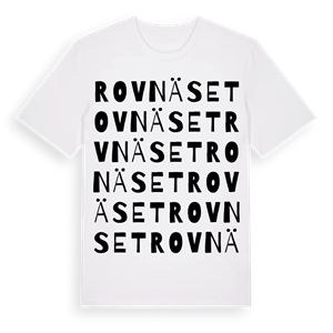 Rovnäset ordlek t-shirt – ekologisk bomull t-shirt från Pinshirt