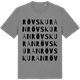 Mid Heather Gray t-shirt med Rövskuran ordlek t-shirt