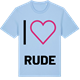 Blue Soul t-shirt med Jag älskar Rude t-shirt stort tryck