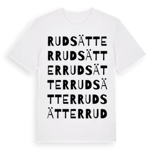 Rudsätter ordlek t-shirt – ekologisk bomull t-shirt från Pinshirt