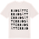 Vintage White t-shirt med Rudsätter ordlek t-shirt