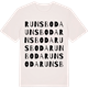 Vintage White t-shirt med Runsboda ordlek t-shirt