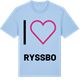 Blue Soul t-shirt med Jag älskar Ryssbo t-shirt stort tryck