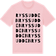 Pink Cotton t-shirt med Ryssudden ordlek t-shirt