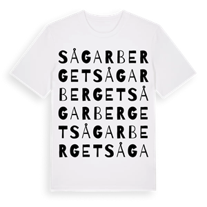 Sågarberget ordlek t-shirt – ekologisk bomull t-shirt från Pinshirt