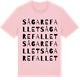 Pink Cotton t-shirt med Sågarefallet ordlek t-shirt