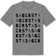Mid Heather Gray t-shirt med Sagersta ordlek t-shirt