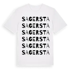 Sagersta ordlek t-shirt – ekologisk bomull t-shirt från Pinshirt