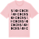Pink Cotton t-shirt med Sågheden ordlek t-shirt
