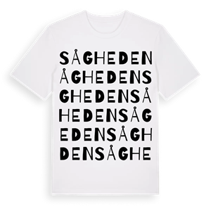 Sågheden ordlek t-shirt – ekologisk bomull t-shirt från Pinshirt