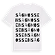 White t-shirt med Sågmossen ordlek t-shirt