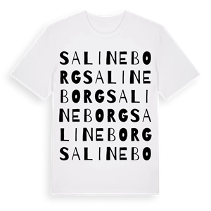 Salineborg ordlek t-shirt – ekologisk bomull t-shirt från Pinshirt