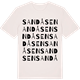 Vintage White t-shirt med Sandåsen ordlek t-shirt