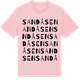 Pink Cotton t-shirt med Sandåsen ordlek t-shirt