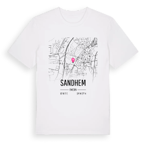Sandhem karta t-shirt – ekologisk bomull t-shirt från Pinshirt