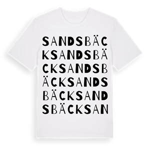 Sandsbäck ordlek t-shirt – ekologisk bomull t-shirt från Pinshirt