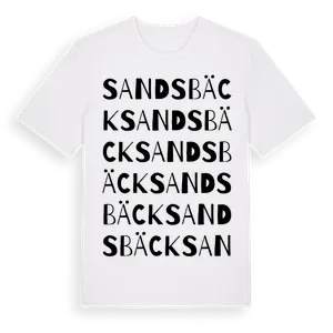 Sandsbäck ordlek t-shirt – ekologisk bomull t-shirt från Pinshirt