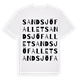 White t-shirt med Sandsjöfallet ordlek t-shirt