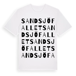Sandsjöfallet ordlek t-shirt – ekologisk bomull t-shirt från Pinshirt