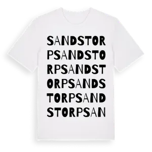 Sandstorp ordlek t-shirt – ekologisk bomull t-shirt från Pinshirt