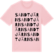 Pink Cotton t-shirt med Sandtjärn ordlek t-shirt