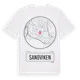 White t-shirt med Sandviken t-shirt