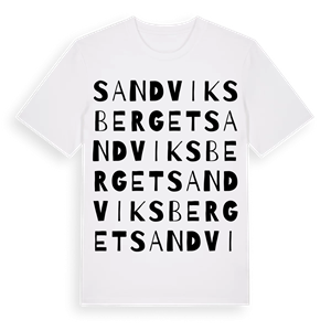 Sandviksberget ordlek t-shirt – ekologisk bomull t-shirt från Pinshirt
