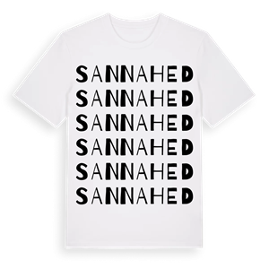 Sannahed ordlek t-shirt – ekologisk bomull t-shirt från Pinshirt