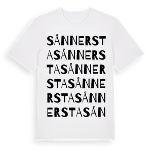 Sånnersta ordlek t-shirt – ekologisk bomull t-shirt från Pinshirt